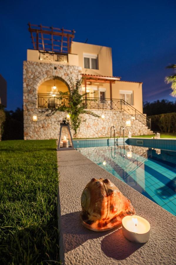 Sea View Villa Stelios With Private Pool Near The Beach Kalyves Exterior foto