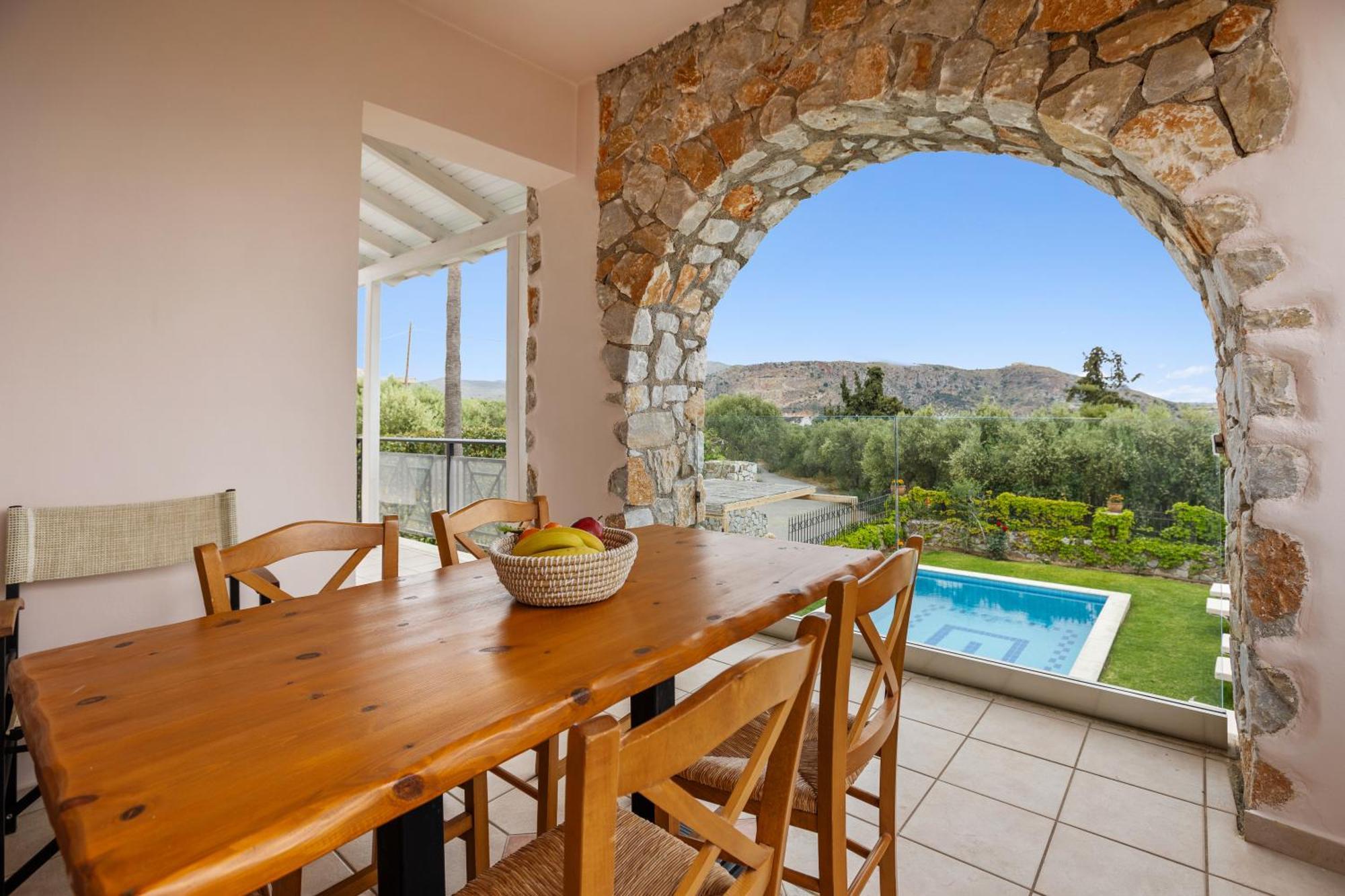 Sea View Villa Stelios With Private Pool Near The Beach Kalyves Exterior foto