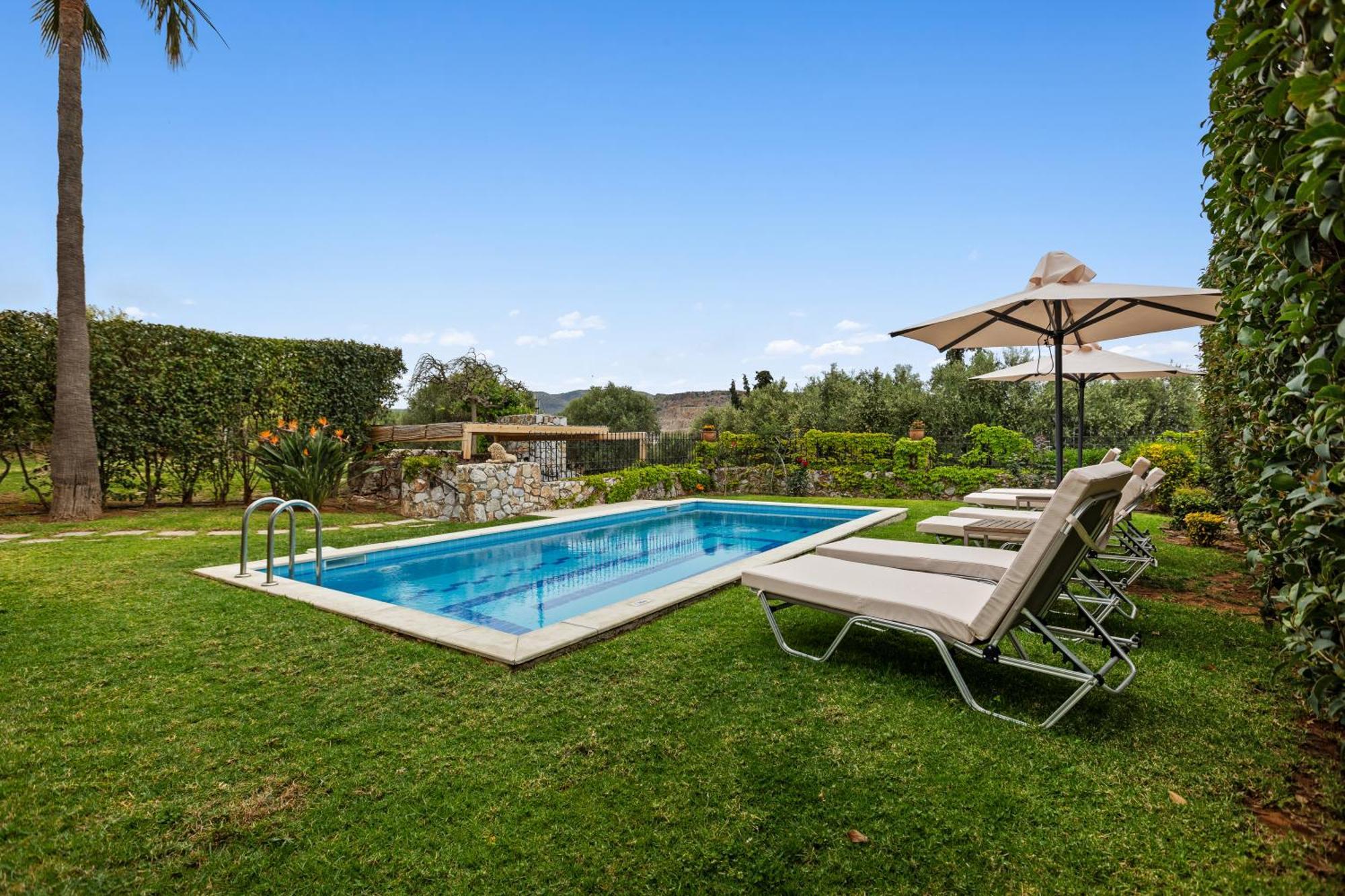 Sea View Villa Stelios With Private Pool Near The Beach Kalyves Exterior foto